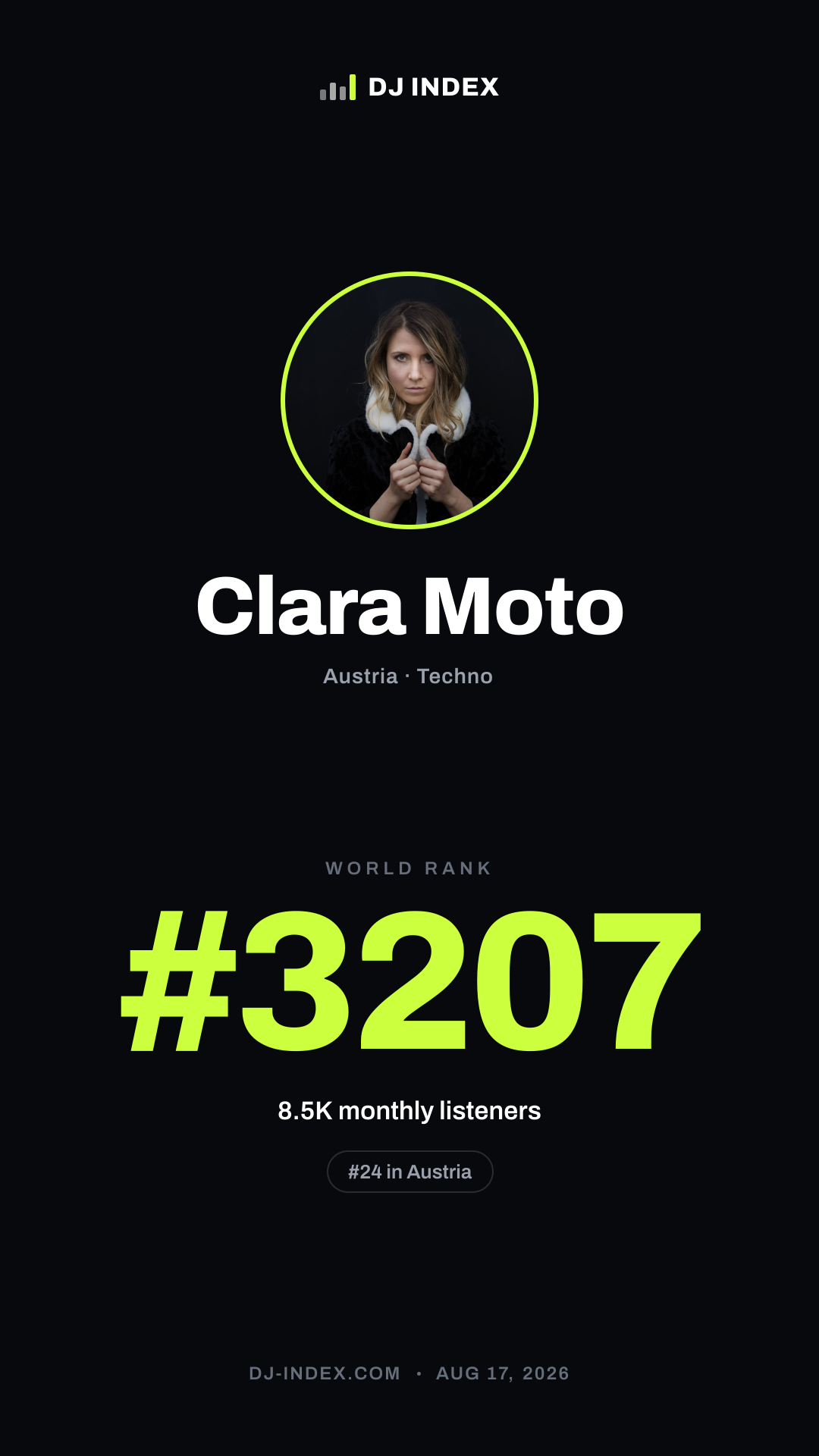 Clara Moto Story card preview