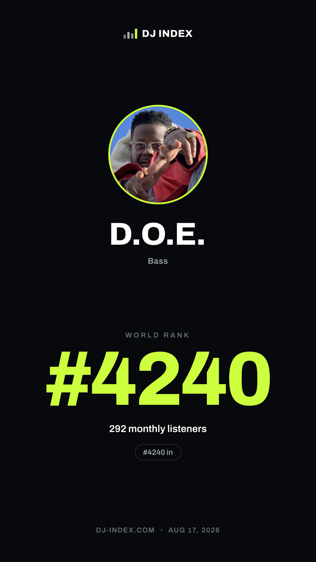 D.O.E. Story card preview
