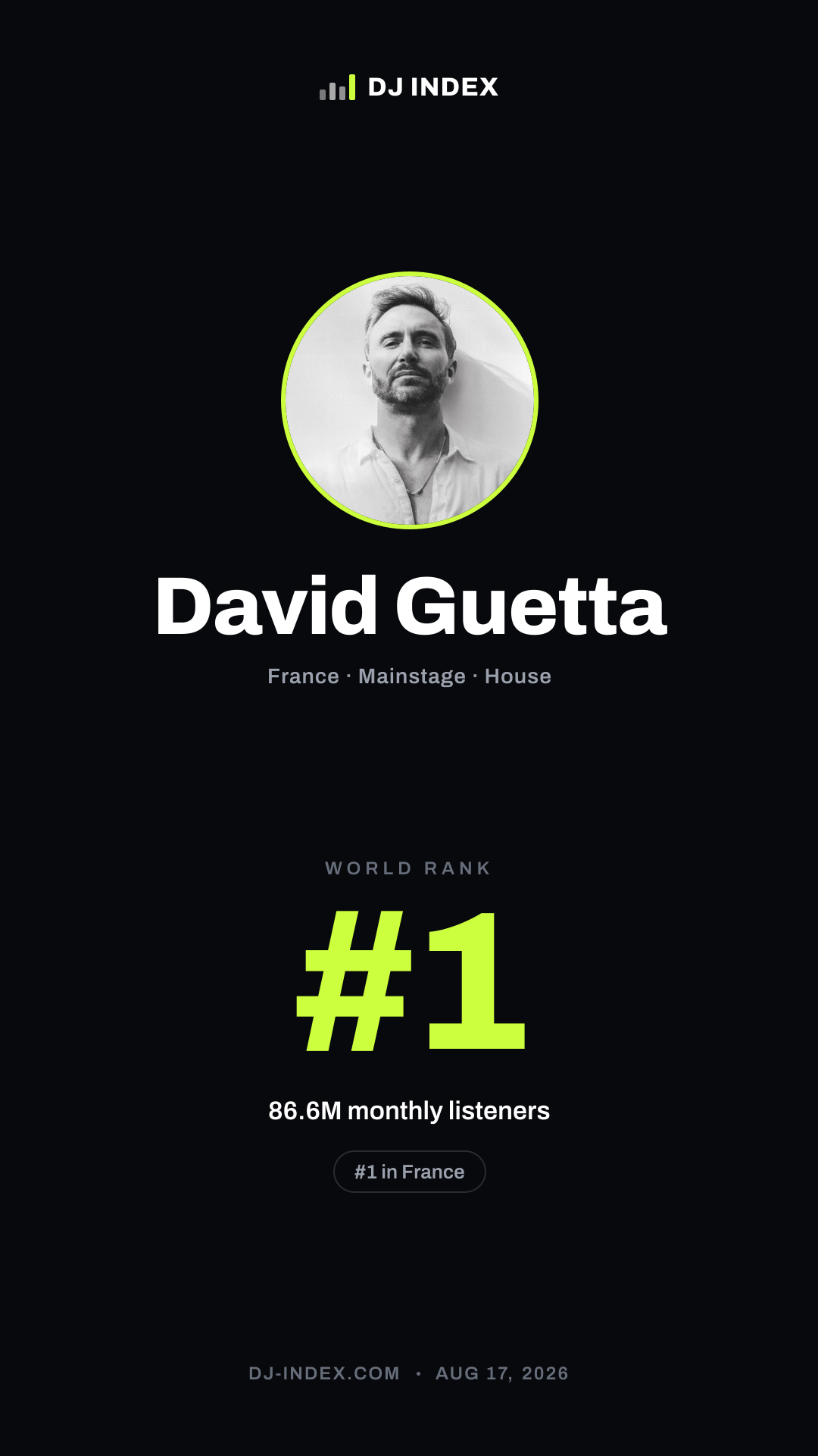 David Guetta Story card preview