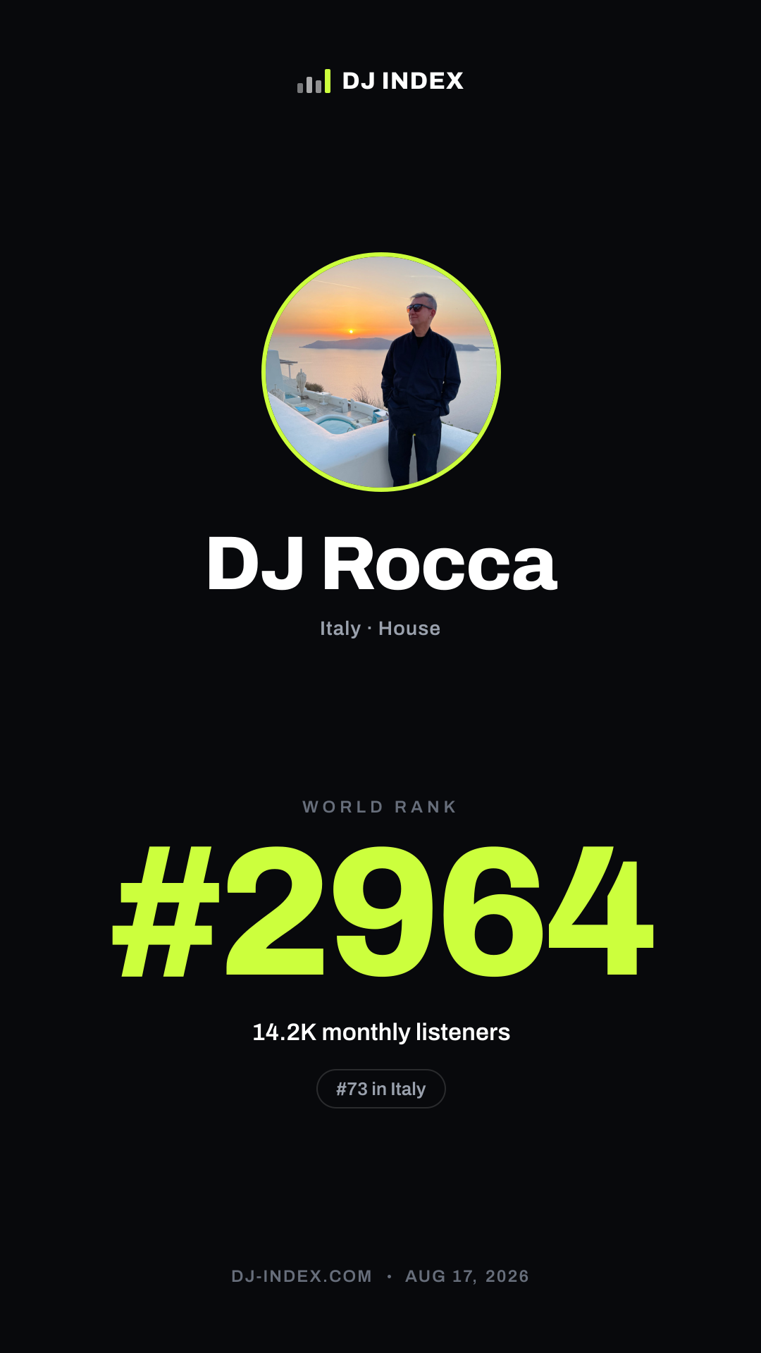 DJ Rocca Story card preview