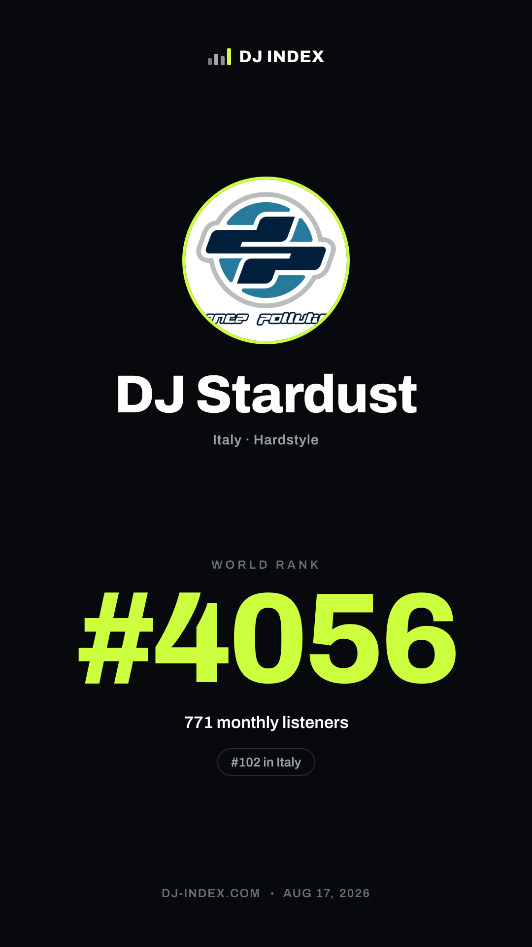 DJ Stardust Story card preview