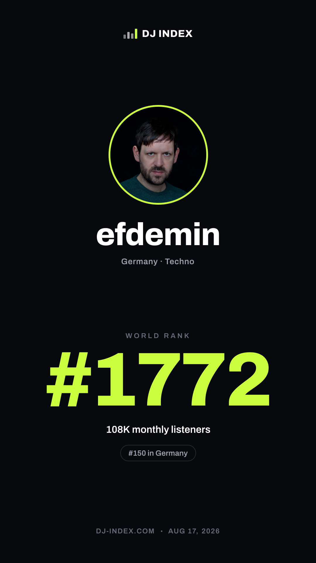 efdemin Story card preview