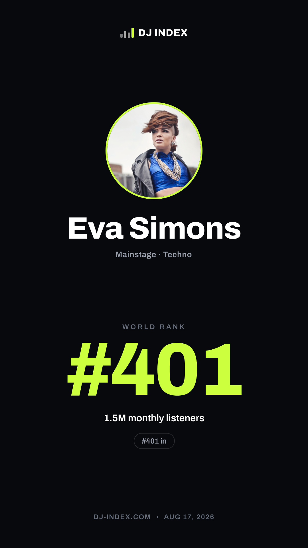 Eva Simons Story card preview