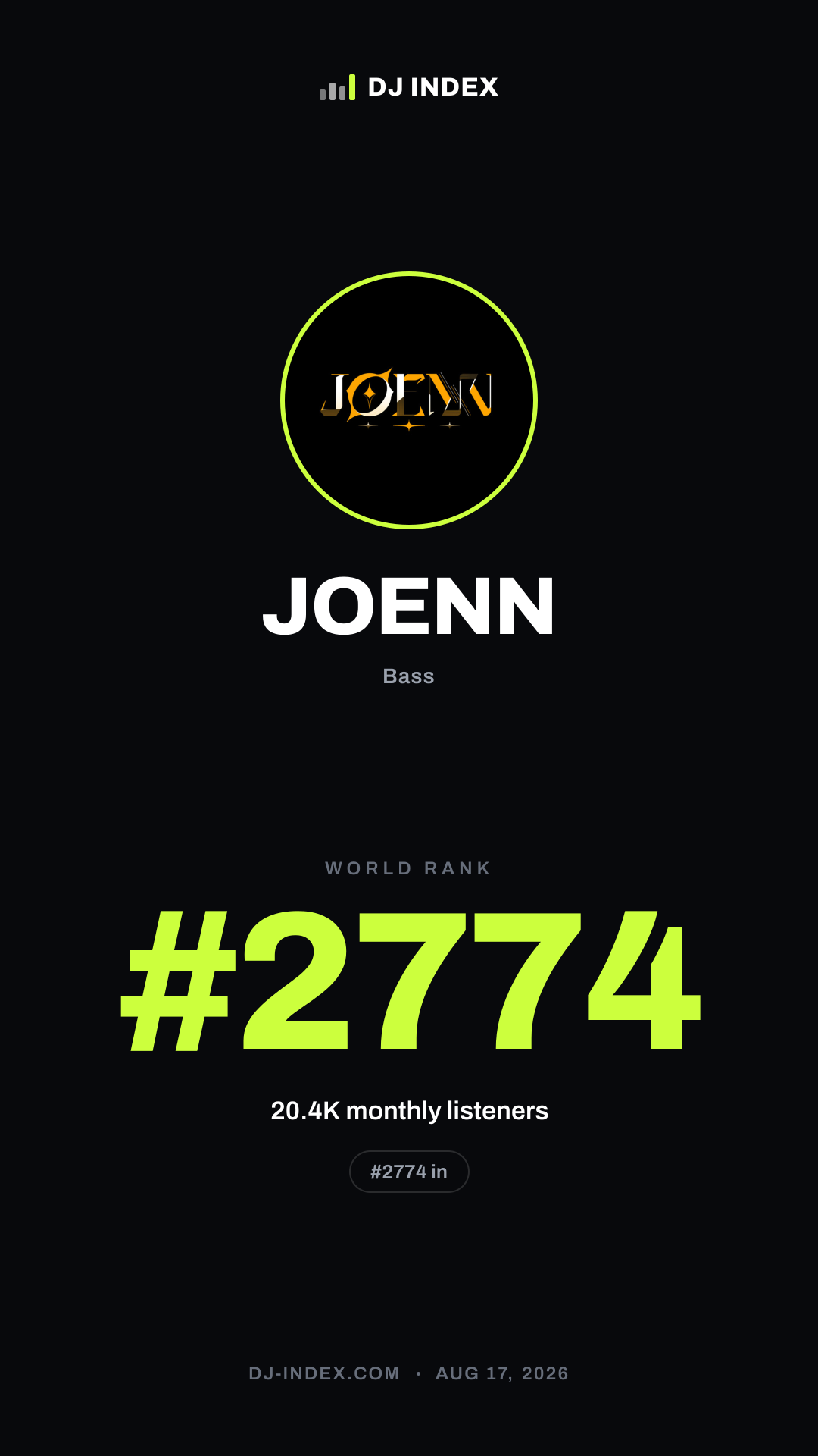 JOENN Story card preview