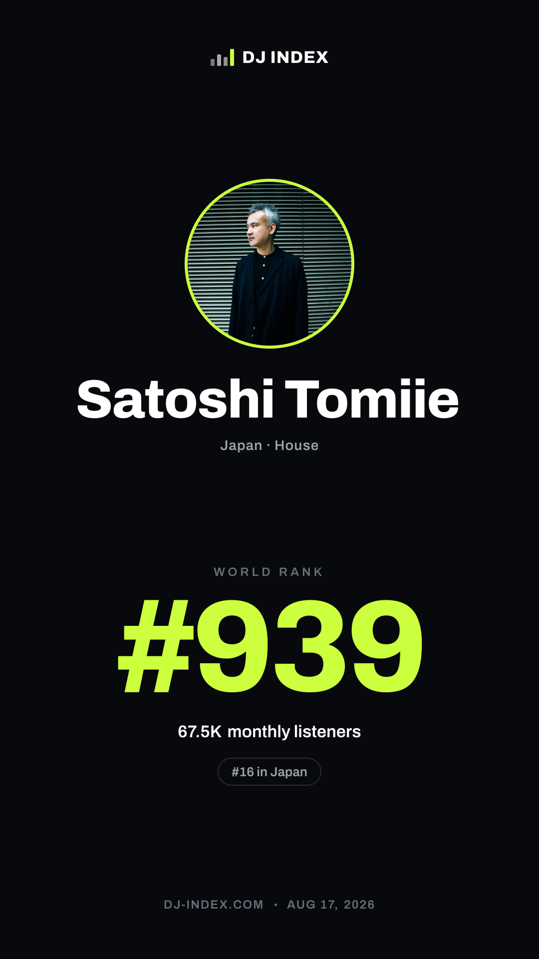 Satoshi Tomiie Story card preview