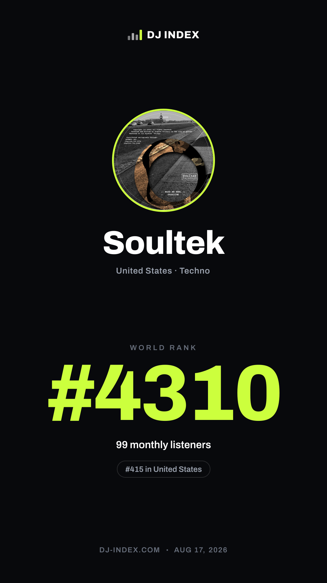 Soultek Story card preview