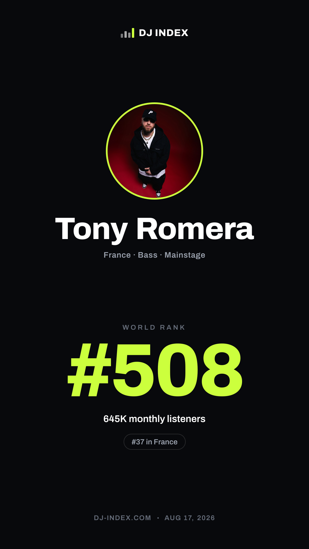 Tony Romera Story card preview