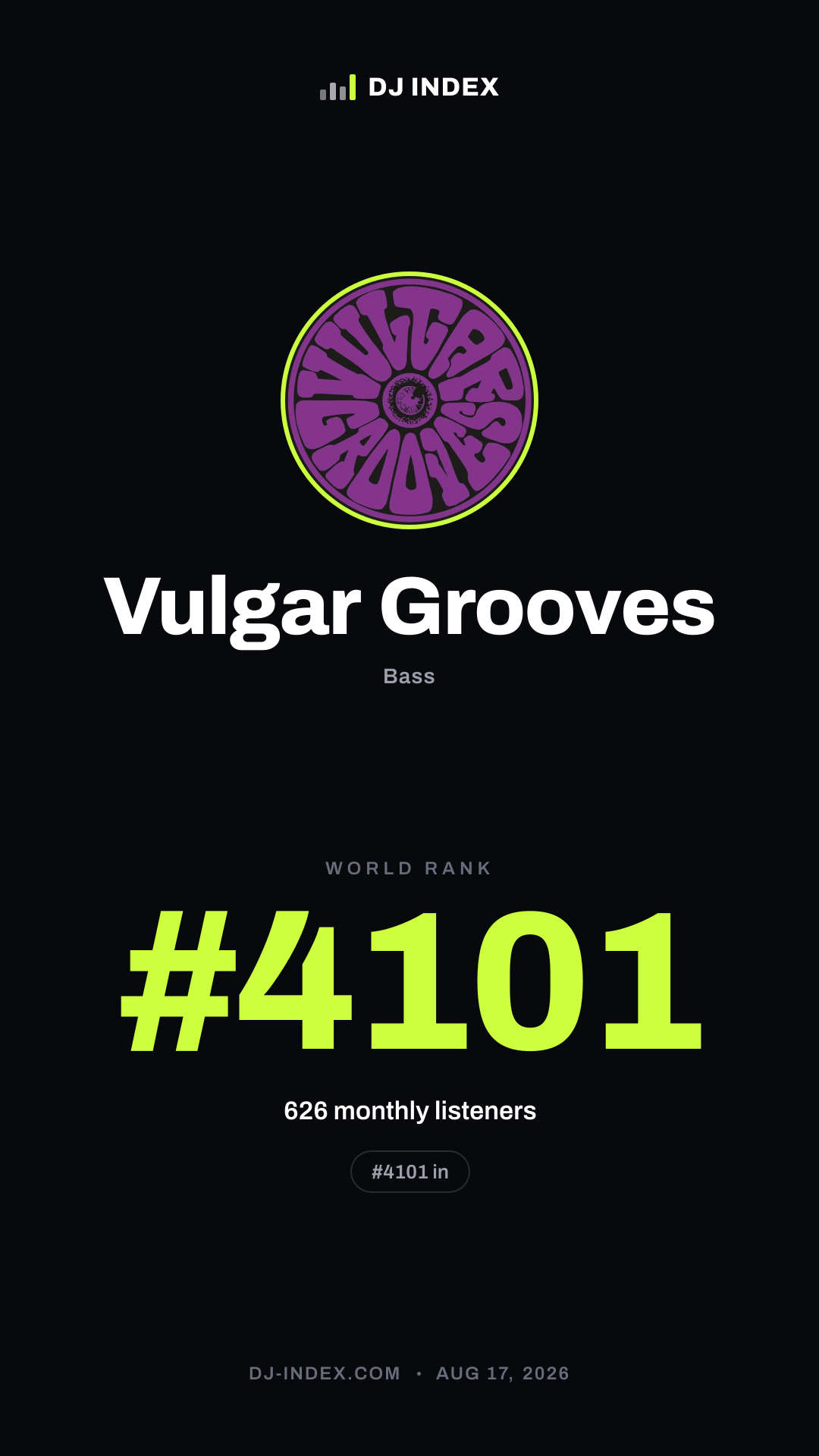 Vulgar Grooves Story card preview